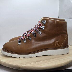 RANSOM By Adidas ALPINE Brown Leather Hiking Boots w/ VIBRAM Outsole US 11M EUC
